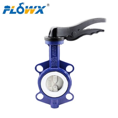 DN100 Manual Hand Lever Ductile iron Wafer Type Butterfly Valve  Price