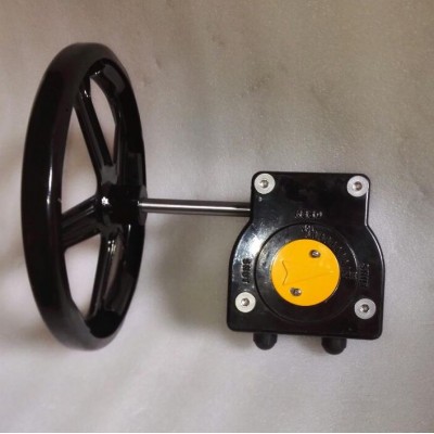 Ductile Iron Manual Declutchable Gear Operator Handwheel over butterfly valve